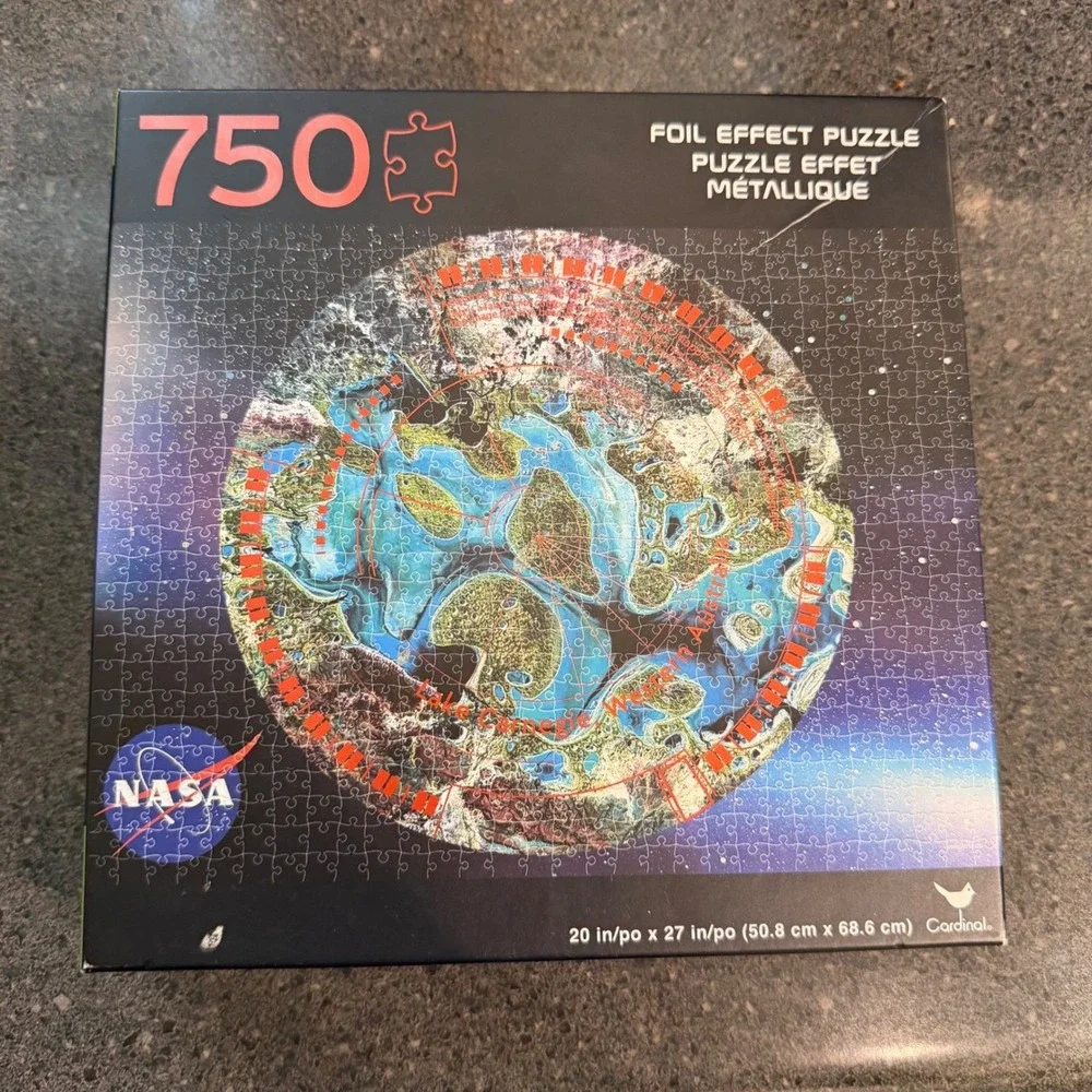 NASA Aerial Foil Effect Jigsaw Puzzle 750 Piece Cardinal Games Earth Satellite